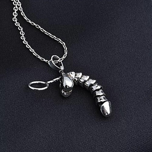 GROSSE Peniskette aufrichtende Männer Trödel einzigartig LGBTQ Silber Charm 21,5" Kette NEU - Bild 7 von 12