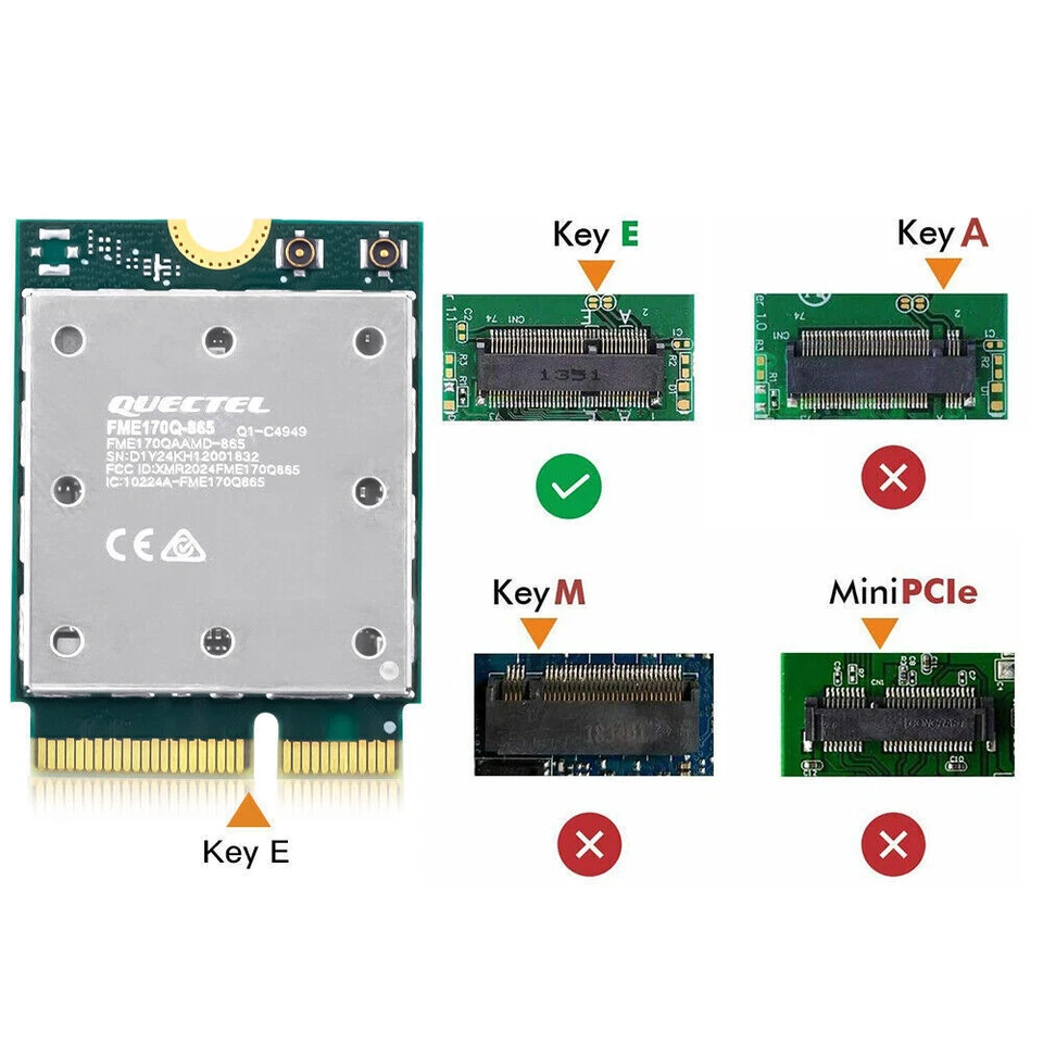 WiFi 7 QCNCM865 M.2 Tri-Band 5.8Gbps BT 5.3 Network Adapter PC for Intel and AMD - Image 3 of 4