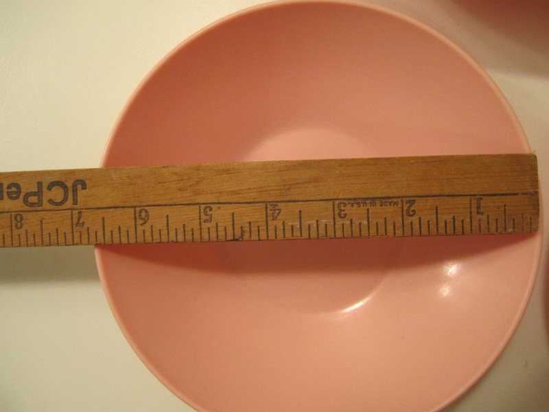Vintage Melmac Pink 2pc. Dish Set: 2 Bowls