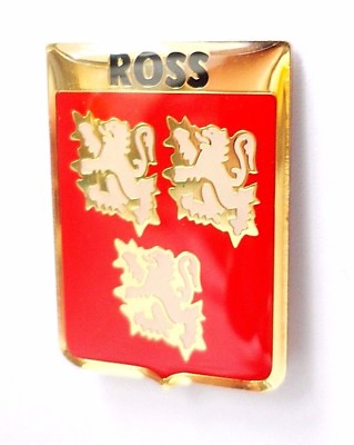 Ross Clan Scotland Scottish Family Name Crest Pin Badge - | eBay