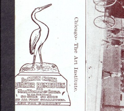 Dr Crane Quaker Remedies Penn Drug Co Chicago Art Institute Victorian Trade Card