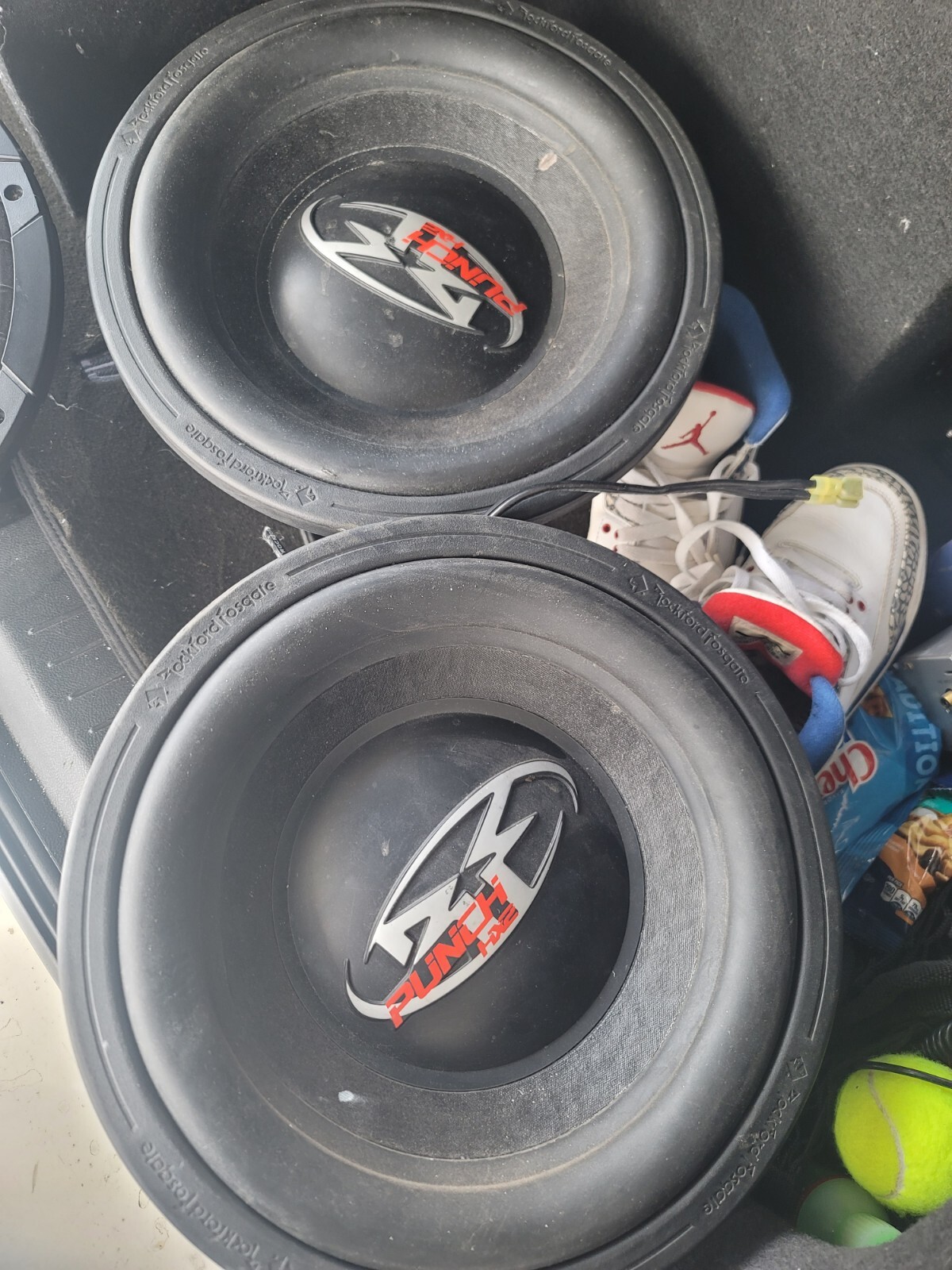 7 car speakers 12 Inches 3 Are In Boxes 2 Amps 1 EQ eBay