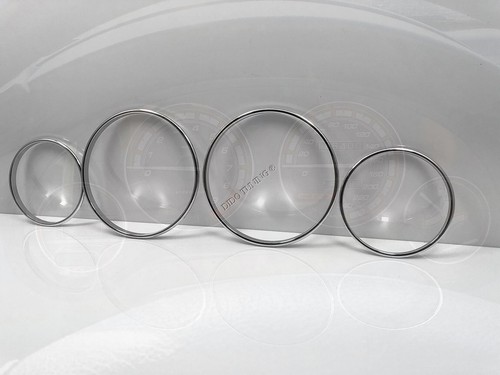Fits Honda Crx CR-X Del Sol 4- Teilig Aluminium Tachoringe Tacho Ringe - Picture 4 of 11