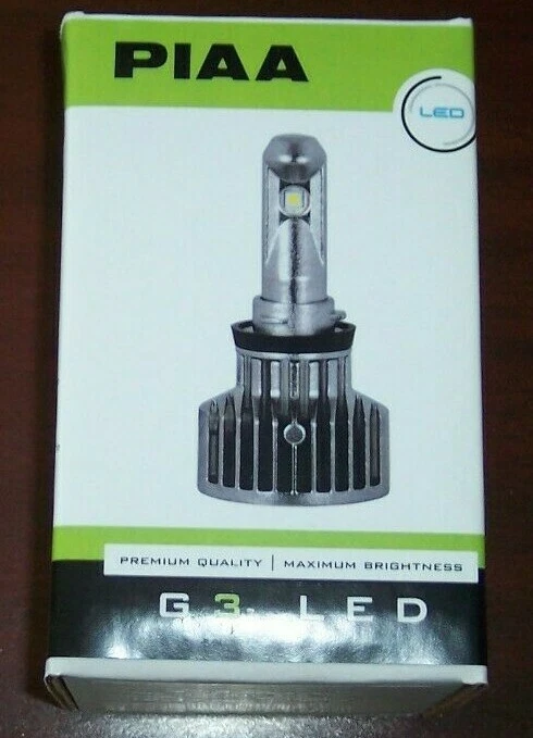 PIAA 6200K COOL WHITE G3 LED H9 Two Packs HIGH PERFORMANCE HEADLIGHT 16-17409 - Image 2 of 4