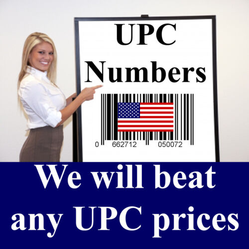 1000 UPC Numbers UPC Barcodes UPC Bar Code UPC Number Labels for Amazon US UK EU - 第 1/1 張圖片