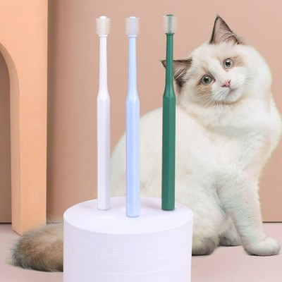 4 Pcs Haustier-Zahnbürsten-Set Für Hunde Katzen Heimtierbedarf