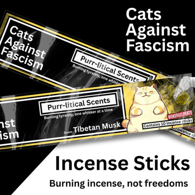 Katzen gegen Faschismus Räucherstäbchen, Anti Rassismus Aromatherapie, Woke Left Merch