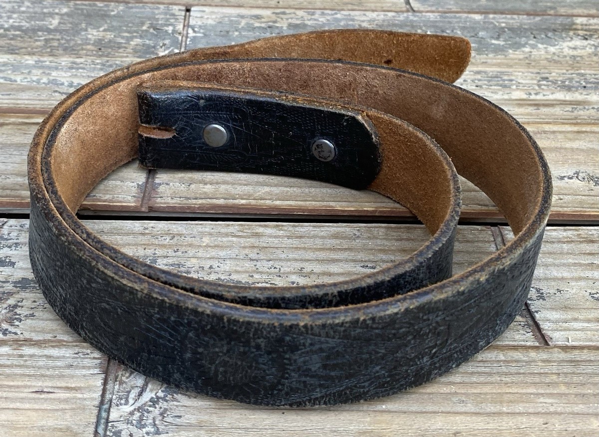 Western Tooled Leather Belt Weave Boho Embossed Southwest‎ Coastal Cowgirl VTG Western Floral Leather Belt for Men, Cowboy Cowgirl Embossed  main image 4