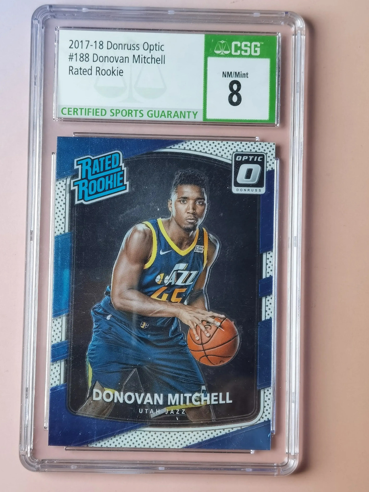 2017-18 Panini Donruss Optic Rated Rookie Donovan Mitchell #188 RC-12 KV89