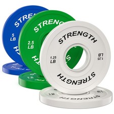 2-inch Rubber Olympic Bumper Plates for Home Gym, Low Bounce 10-45lb Weight