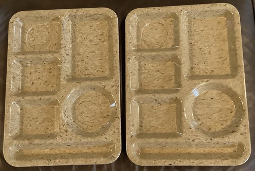 TEXAS WARE (2) Confetti #146 Speckled Divided Lunch Tray Melamine(87ia) - Picture 2 of 7