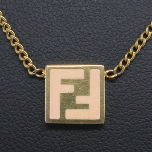 Collana FENDI Zucca placcata oro accessorio donna logo FF catena ciondolo