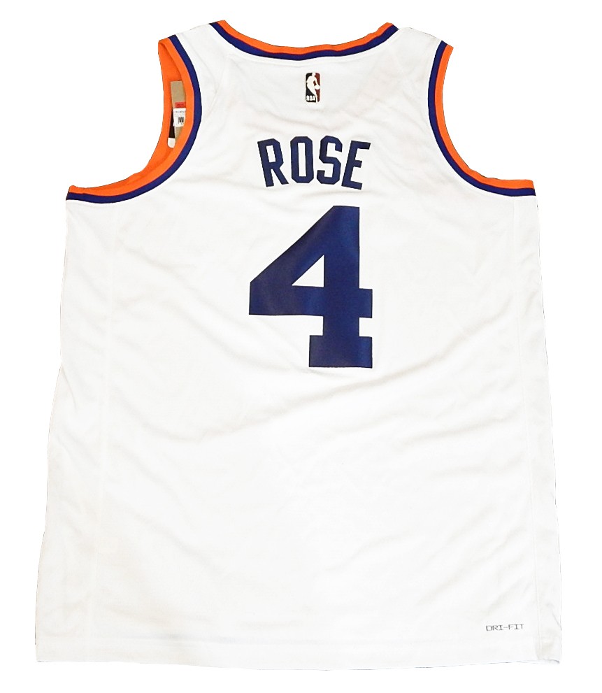 Derrick Rose #4 NY Knicks Nike Swingman Classic Squarespace White