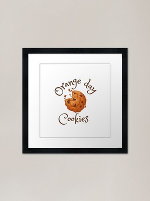 Orange Day Cookies - Good Day Biscu Gerahmtes Wandbild Poster Leinwanddruck Bild