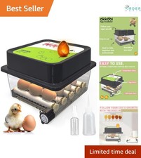 Egg Incubator 12 Eggs Automatic Turn Humidity Control All Ages Easy Use