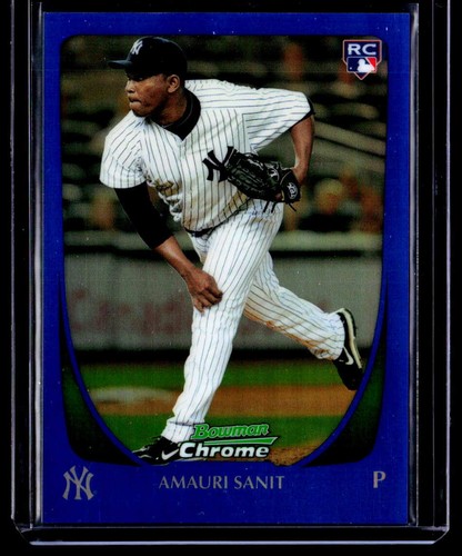 2011 Bowman Draft Chrome Blue Refractor Amauri Sanit New York Yankees 177/199