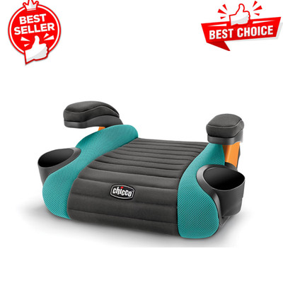 Chicco GoFit Backless Booster Car Seat, Portable Travel Seat, Raindrop Blue, New