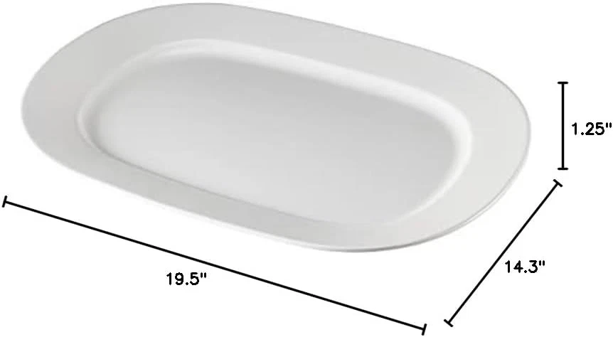 Plato de melamina Hutzler, blanco, 19,5 pulgadas 19,5 pulgadas, blanco Foto 4 de 4