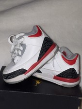 Air Jordan 3 Retro TD 2013 Fire Red 832033-120 Toddler Size 5C No Box