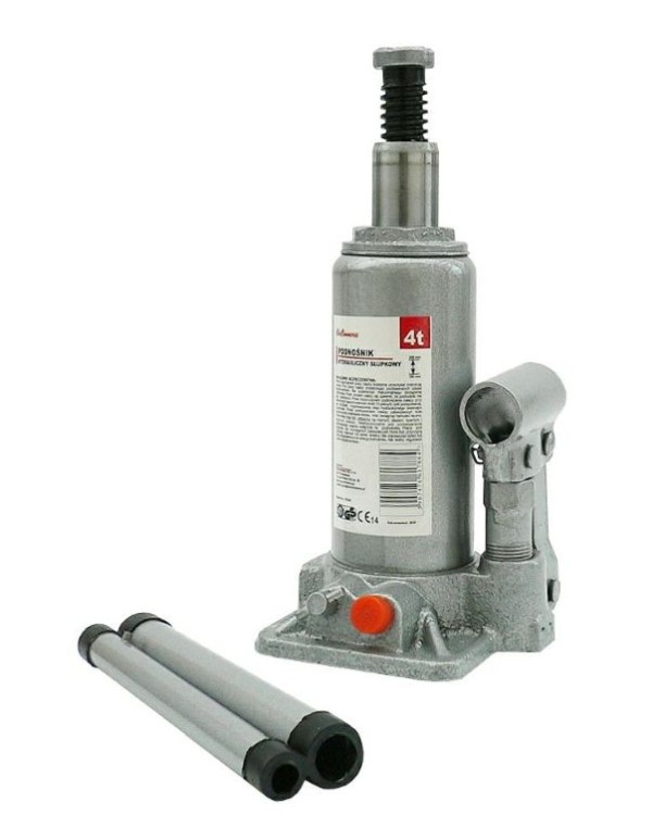 Cric bouteille hydraulique 4 tonnes pour levage de poteau et travaux de chantier