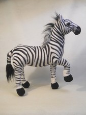Realistic Zebra large plush stuffed bend posable legs 16" tall Tiger Tale Toys