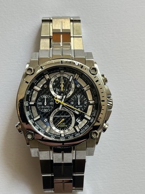 Bulova Precisionist Chronograph 96B175 300M Carbon Dial Estate No