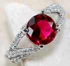 3CT Heat Treated Rubellite Tourmaline 925 Solid Sterling Silver Ring Sz 6 &6-2 — photo 1