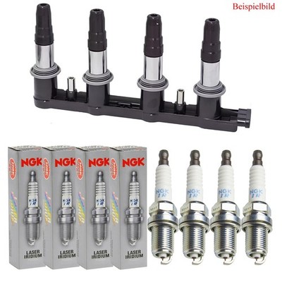 4x ERA Zündspule + 4x NGK Zündkerze Laser Iridium für Opel Meriva B