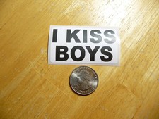 I KISS BOYS STICKER DECAL 1 - 50 BULK PACK FUNNY GAY JOKE PRANK PRIDE