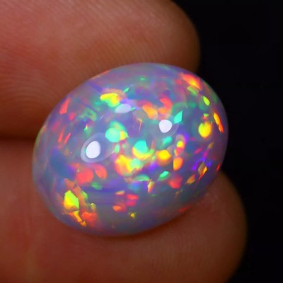 5.50 Ct+ Natural Ethiopian Fire Opal Play of Color Untreated Certified Gemstone