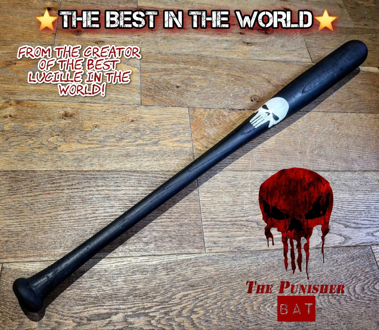 Lucille replica bat,The Walking Dead negan, The Punisher