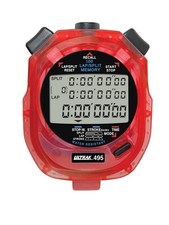 495 Stopwatch   Red Professional 100-Lap Digital Timer, Countdown Interval Tr...