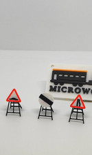 Cartelli stradali pericolo strada fs cantiere diorama  Scala H0 1:87 - 3 pz.