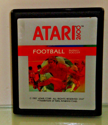 1986 * Football Real Sports Soccer * Atari VCS/2600 * nur Cartridge  Silverlabel