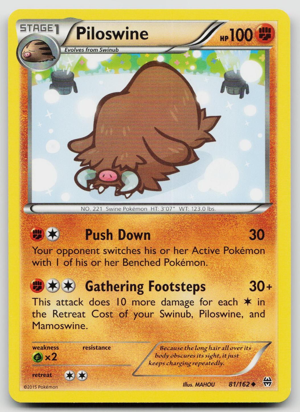 LP Piloswine 81/162 Uncommon BREAKthrough Pokemon