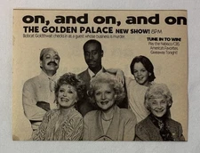 1992 CBS tv ad~ THE GOLDEN PALACE Betty White, Cheech Marin, Rue McClanahan