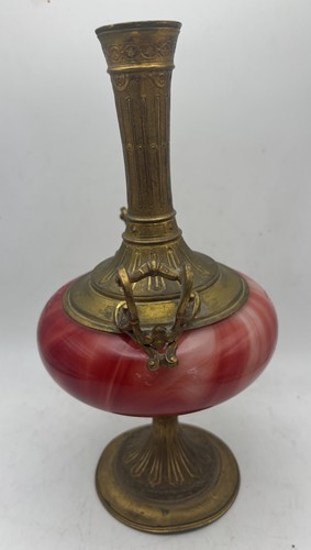 LOETZ Carneol Bronze Art Glass Vase - Missing The Glass Top - Picture 5 of 8