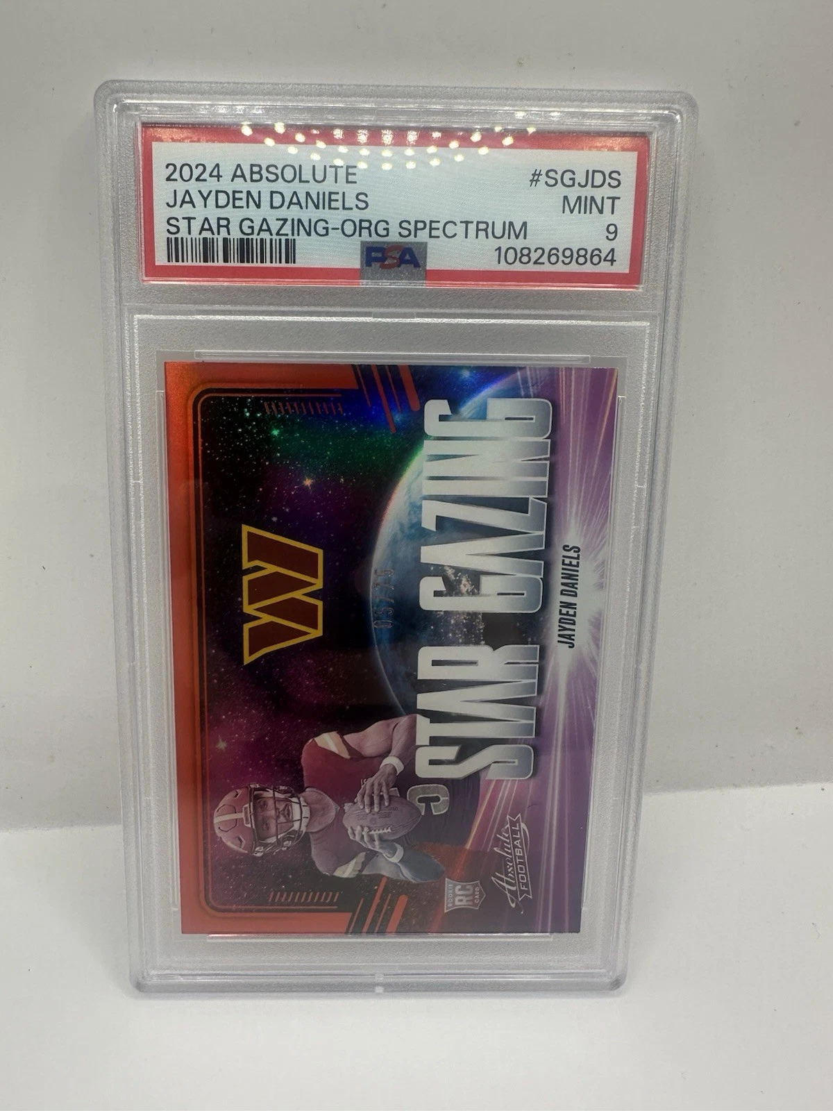 Jayden Daniels Panini Absolute Star Gazing #SGJDS Purple Spectrum