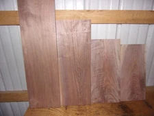 4 PC BLACK WALNUT LUMBER WOOD KILN DRIED BOARDS LOT F297F 3/4" THICK FLAT CLEAR