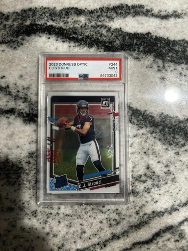 Panini 2023 Donruss Optic Rated Rookie C.J. Stroud #244 PSA 9 Texans Football