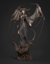 Lilith 1/6 Scale Demon Queen Statue – Dark Fantasy Resin Model Kit | Winged Succ
