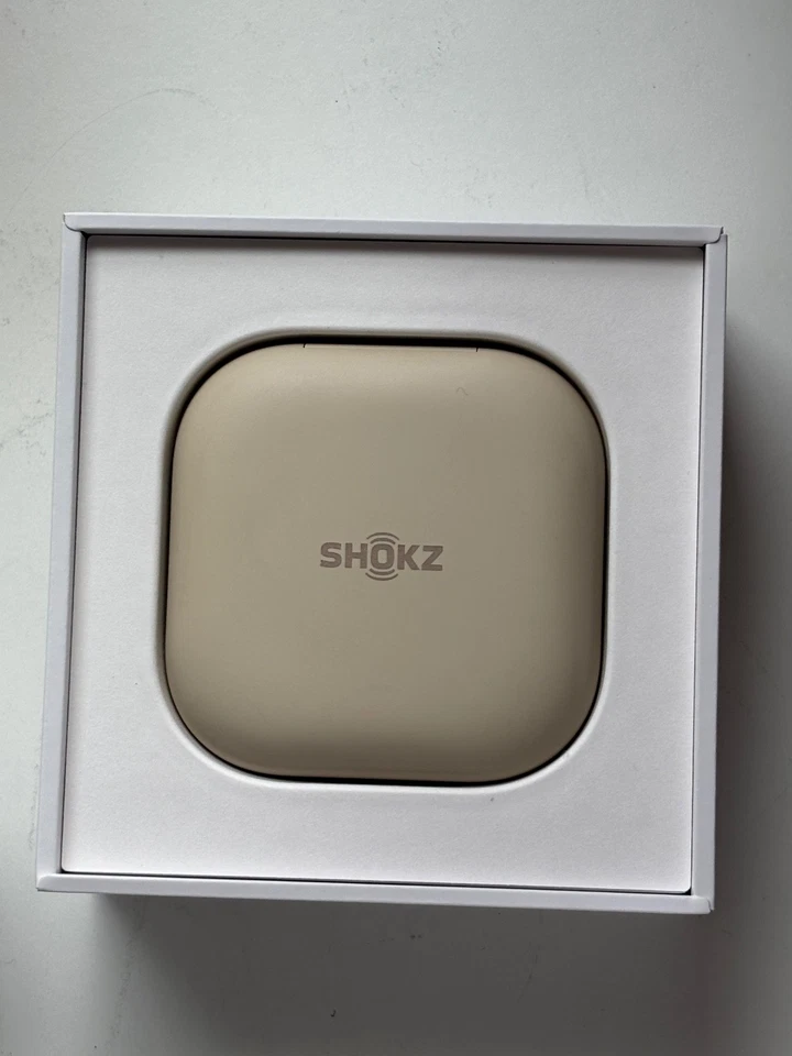Shokz OpenFit Open-Ear Bluetooth True Wireless Earbuds - Beige (T910) OPEN BOX - Image 2 of 4