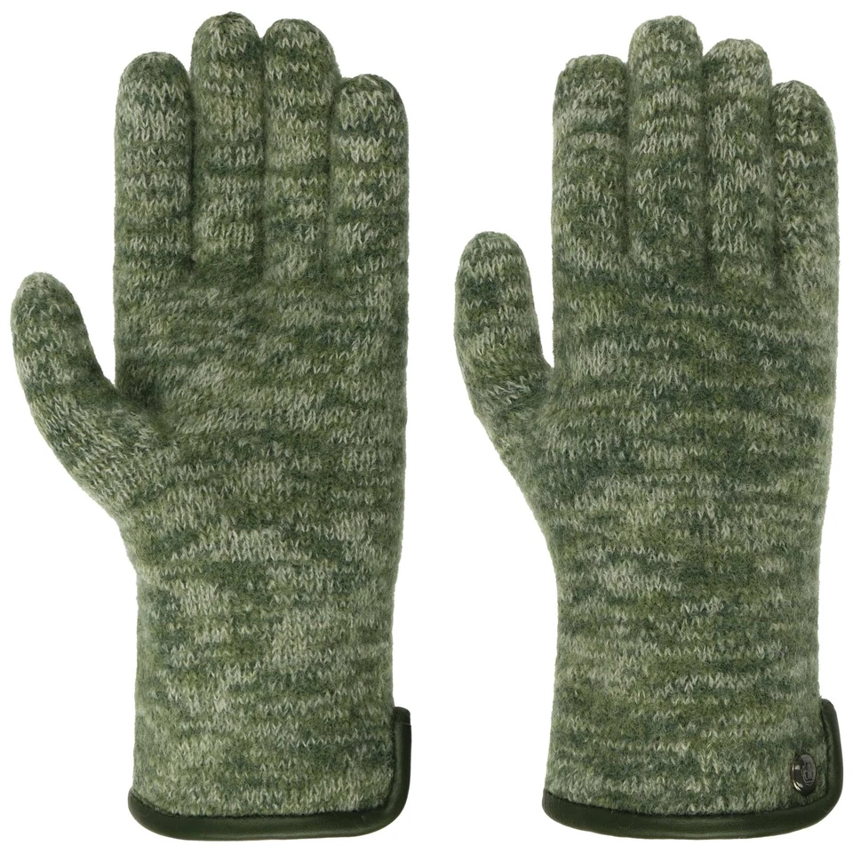 ROECKL Wollhandschuhe mit Lederpaspel Damen Strickhandschuhe - Bild 1 von 1