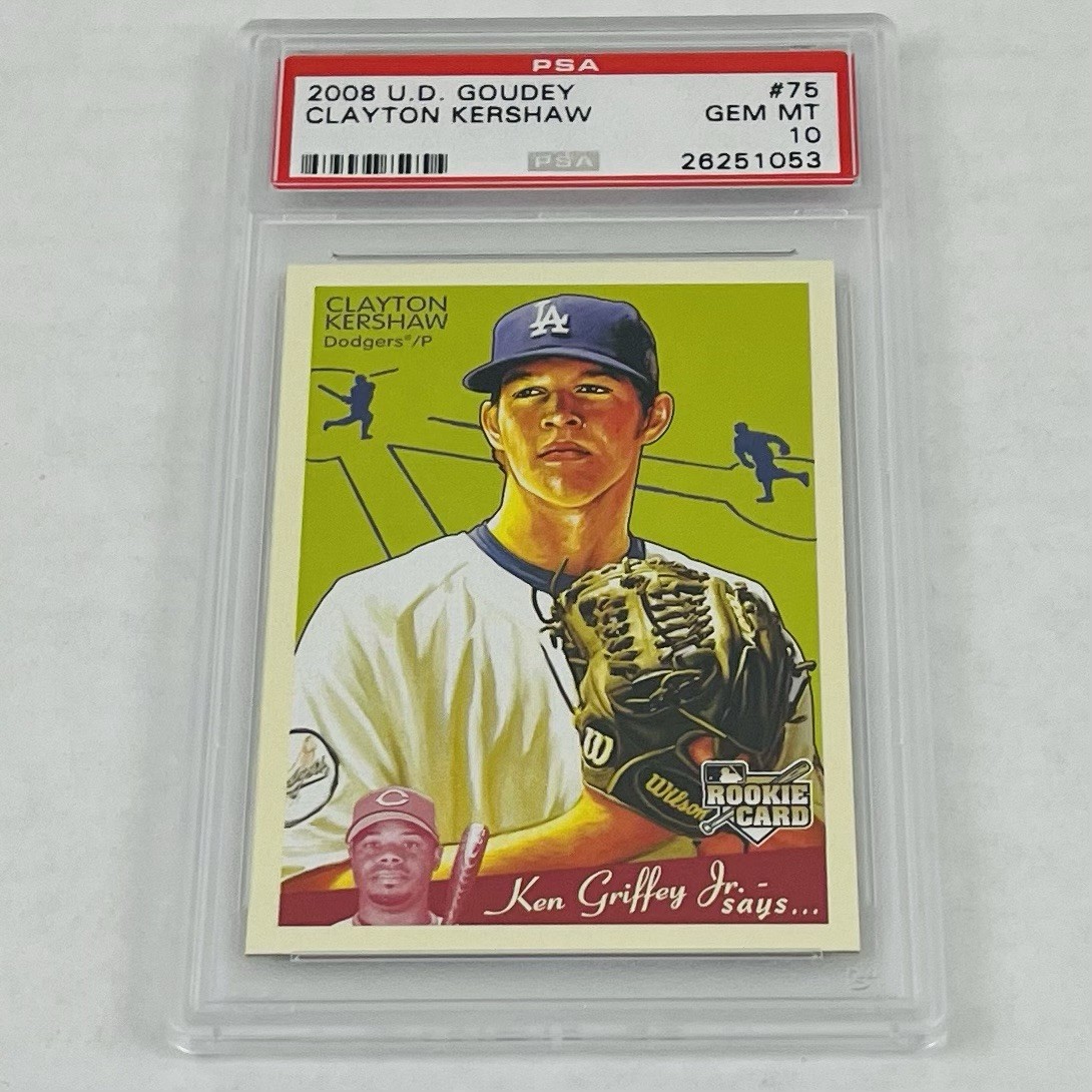 Clayton Kershaw 2008 Goudey Rookie PSA 10 #75 Dodgers view 2