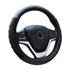 Breathable Auto Car Steering Wheel Cover for Men and Women Microfiber Black