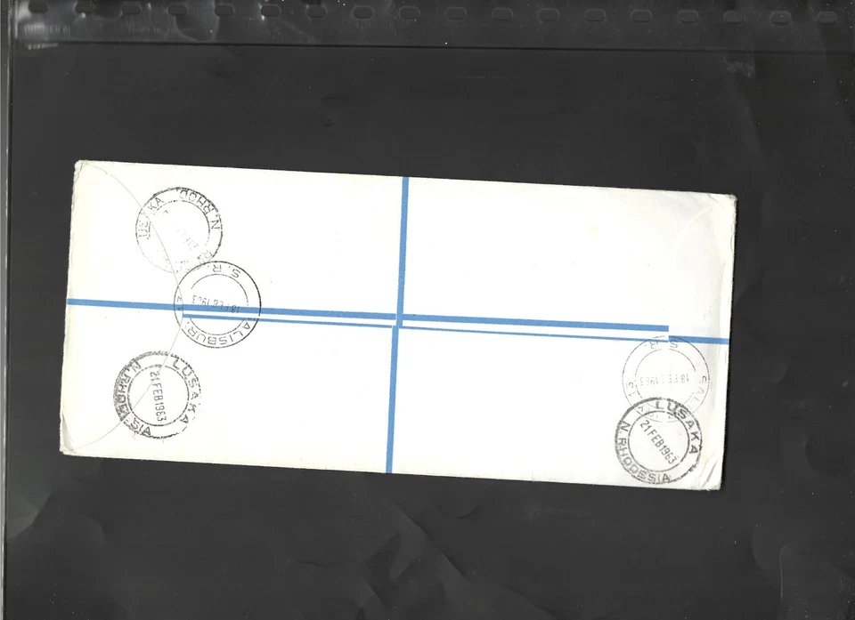 BRITISH COLONIES-RHODESIA AND NYASALAND-1963-FDC-REG-CANCELS-F-VF-#82 - Image 2 of 2