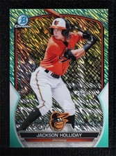 2023 Bowman Chrome Prospects Aqua Shimmer Refractor 77/125 Jackson Holliday 1j7t