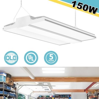 150W LED Linear High Bay Light Commercial Flat Ceiling Hanging Lamp Dimmable USA