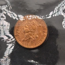 1861 Confederate States of America CSA 1 Cent Bashlow Restrike Original Dies BU