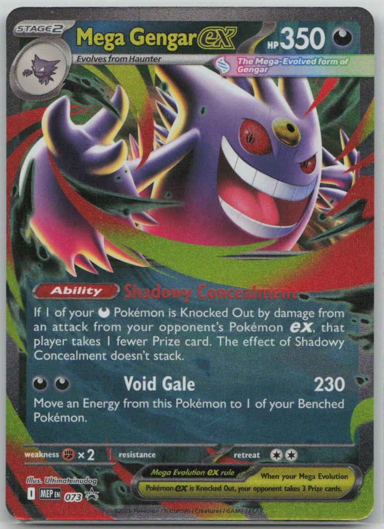 Mega Gengar ex 073 Promo Holo ME: Mega Evolution Promo NM Pokemon
